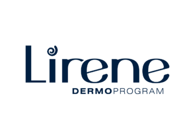 Granatowy napis - logo Lirene DermoProgram